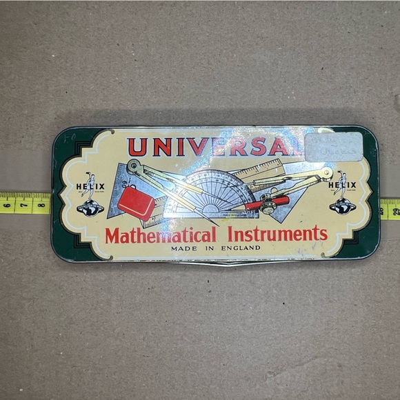 Helix Universal Mathematical Instrument tin box vintage - Picture 6 of 7